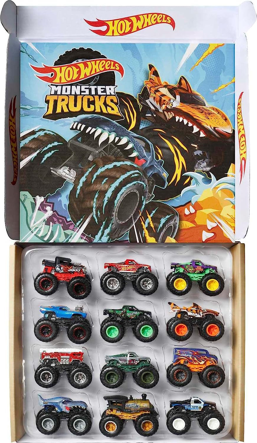 Monster Trucks 1:64 Scale 2-Pack Assortment with Giant Wheels